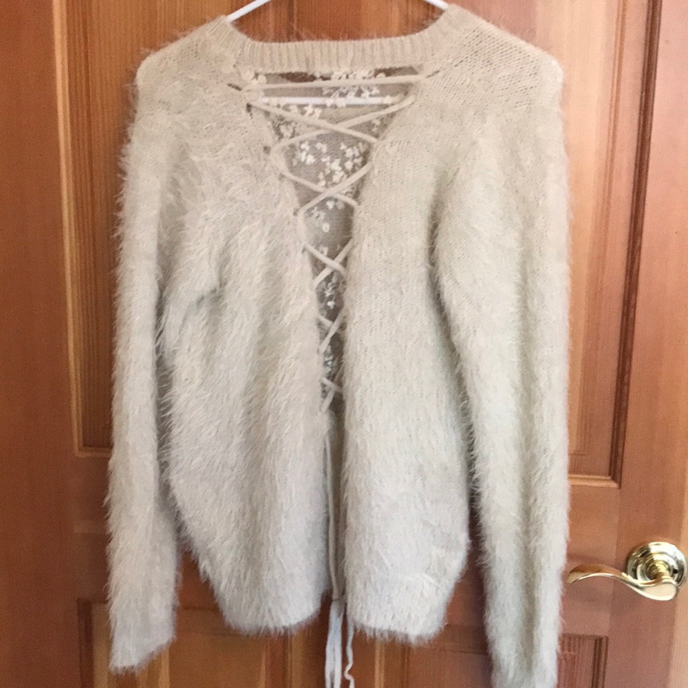 Eyelash knit sweater